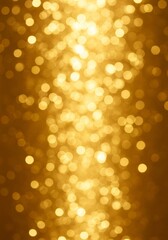 Abstract Golden Bokeh Background with Bright Circular Light Spots
