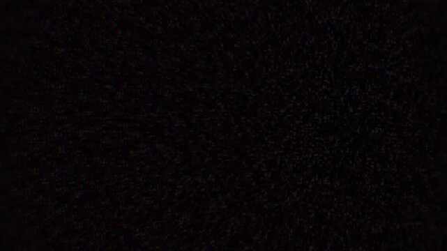 Intentional digital artifact injection fx animation, decoding a noisy scambled 8-bit text waiting. 4k mov