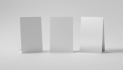 Blank table tent mockup 