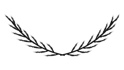 Leafy wreath badge transparent png