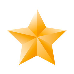 Christmas gold star decorative ornament vector