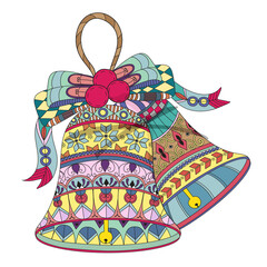 Png Decorative Christmas bells element, transparent background