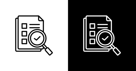 Audit White Icon Set Design