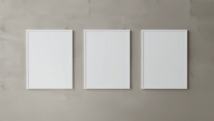 Blank white poster flyer on a grey background