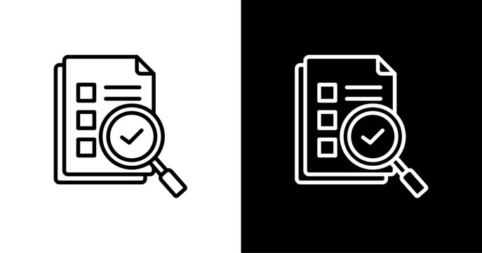 Audit White Icon Set Design