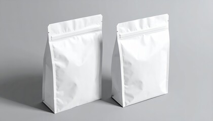 white zip pouch packaging mockup