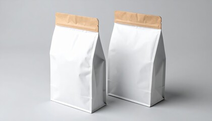 white zip pouch packaging mockup