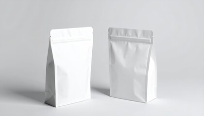 white zip pouch packaging mockup