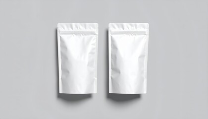 white zip pouch packaging mockup