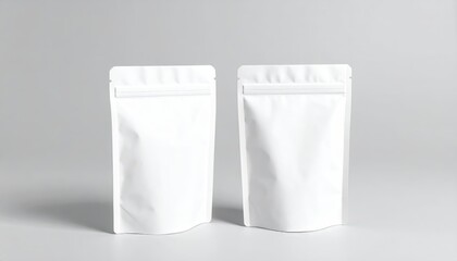 white zip pouch packaging mockup