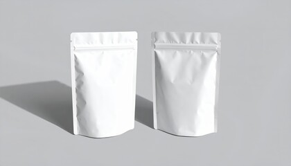 white zip pouch packaging mockup