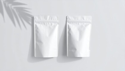 white zip pouch packaging mockup