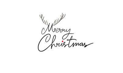 Merry christmas text font calligraphy hand written lettering script black color object icon merry christmas xmas happy new year reindeer santa claus merry christmas banner december merry christmas