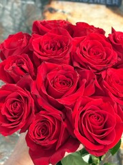 bouquet of red roses