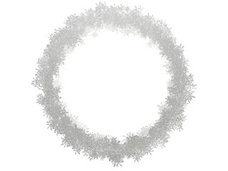 銀色・リースのような円フレーム素材