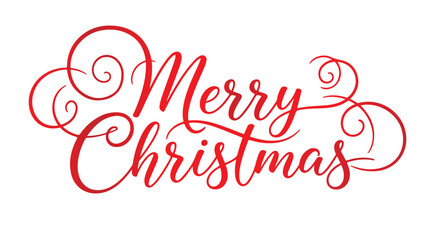 Merry Christmas and Happy New Year text, lettering for greeting cards, banners, posters, isolated vector illustration. Merry Christmas and Happy New Year greeting
