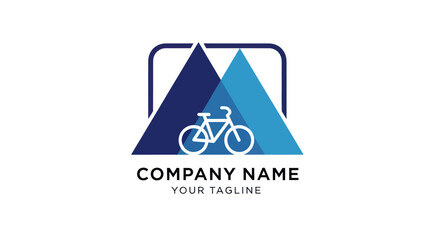 Bicycle and Mountain Logo Design for Outdoor Adventure Company.