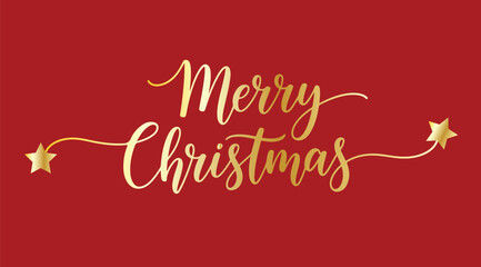 Merry Christmas text. Xmas calligraphic inscription. Christmas handwritten lettering. Xmas text isolated on white for postcard, poster, banner design element. 