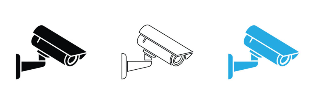 Security camera icons for protection and surveillance needs,Set of CCTV icons. Home security cameras icons,Vector illustration.CCTV vector icon set.Video surveillance CCTV camera icon. Security camera