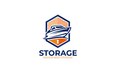 Illustration vector graphic of a professional storage solution business logo design template
