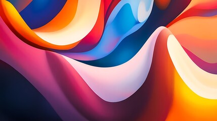 Mesmerizing digital artwork featuring vibrant flowing waves of color with energetic movement and dynamic composition for visually striking creative artistic concept