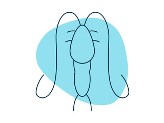 Plankton icon. Deep sea icon. Simple vector in modern thin line style. Vector illustration.