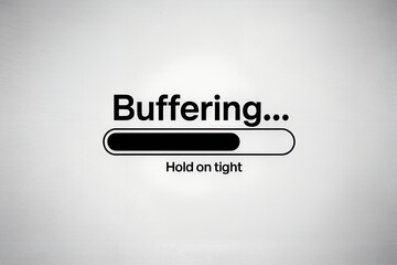 Obraz premium The Buffer's Waiting Game: The digital world pauses, reflecting a moment of anticipation, as the buffering symbol appears, inviting the viewer to hold fast.
