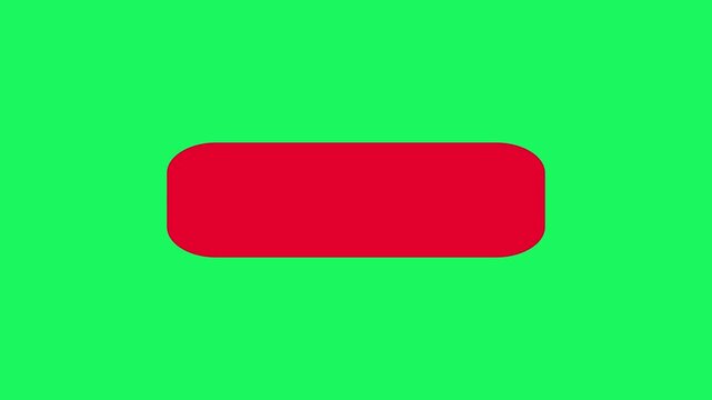 Red Rounded Rectangle on a Bright Green Background Keywords: red, rounded rectangle, shape, geometric, solid, color, block, simple, basic, isolated, green background, graphic, design, element