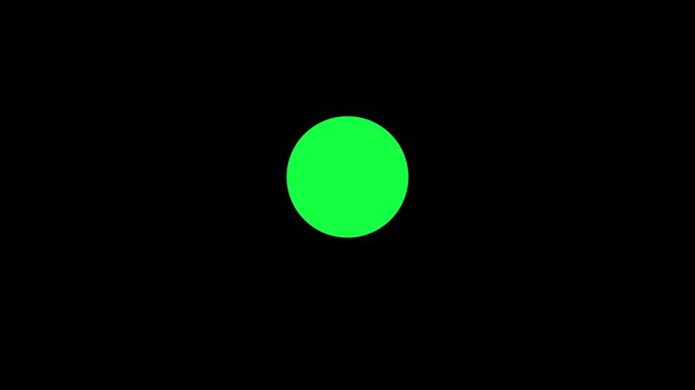 Bright Neon Green Circle Centered on a Solid Black Background vibrant