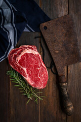 Raw Steak with Background