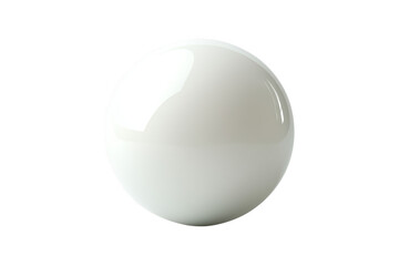 Obraz premium Glossy White Sphere isolated on a transparent background