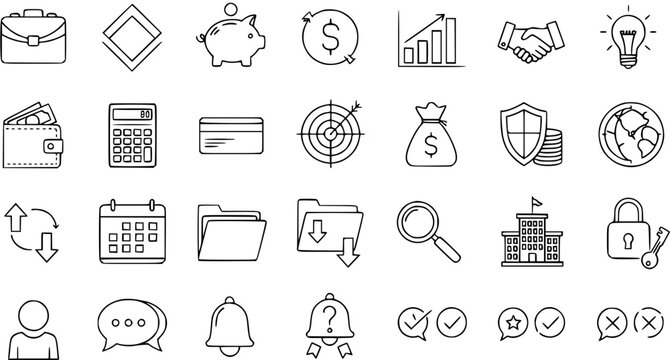 Business and Finance Icon Set