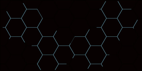 Abstract hexagonal honeycomb pattern texture design for a seamless geometric vector background