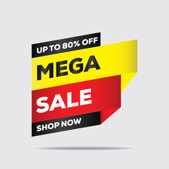 Sale Tags & Discount Badges Collection – Special Offer, Big Sale, Mega Sale, 80% Off Labels | Vector Illustration