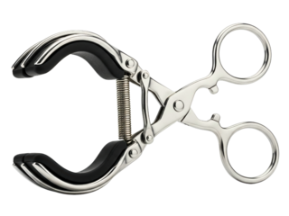 Metal crab cracker for seafood on a transparent background