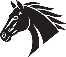 Horse head silhouette vector illustration design