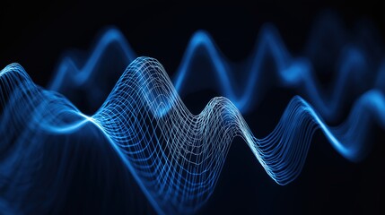 vibration. Low-frequency sound waves vibrating on dark background visualization. STEM education sheets, lab safety posters, designed for STEM education and laboratory safety posters.