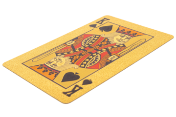 king spades gold card on a white background