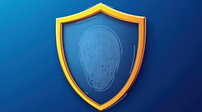 Blue background highlights unique fingerprint pattern detailed fingerprint pattern revealed against blue surface