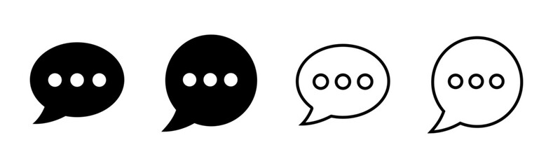 Fototapeta premium Chat icon set. speech bubble icon. comment icon vector. message. contact us