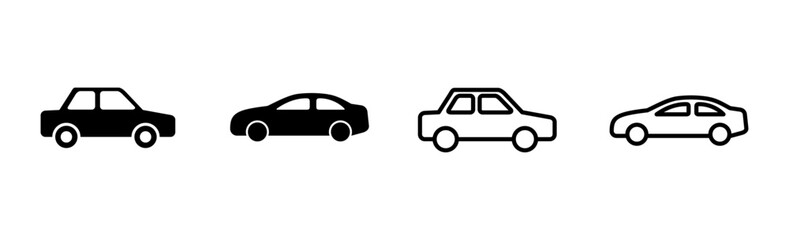 Car icon set. car vector icon. small sedan