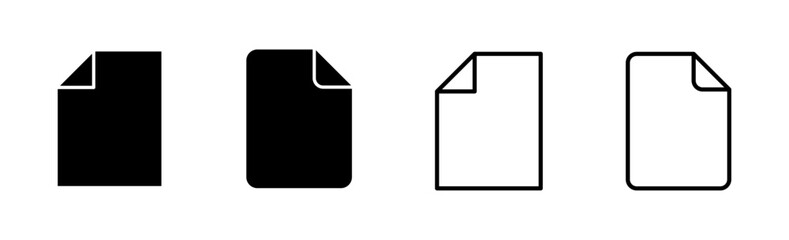 Document icon set. Paper icon. File Icon