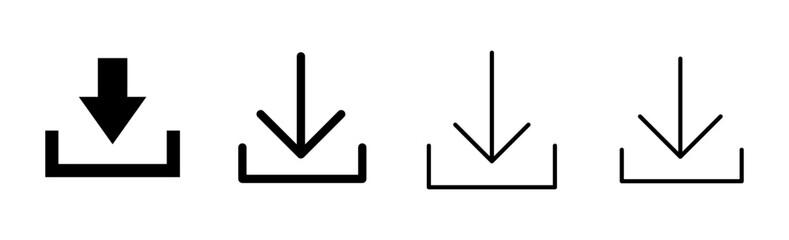 Download icon set. Download vector icon