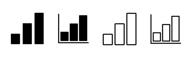 Growing graph Icon set. Chart icon. diagram icon