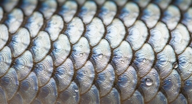 魚の鱗マクロポートレート：水中生物の質感と美しい模様
