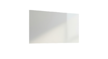 Blank White Rectangular Card with Soft Lighting and Transparent Background
