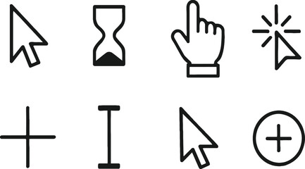 Obraz premium set of hand icons and tools vector illustration