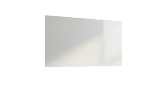 Blank White Rectangular Card with Soft Lighting and Transparent Background