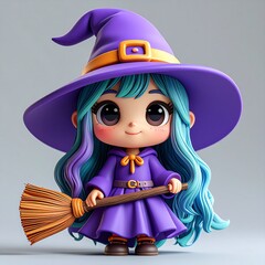3D little witch