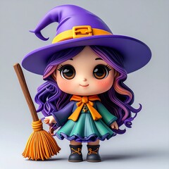 3D little witch